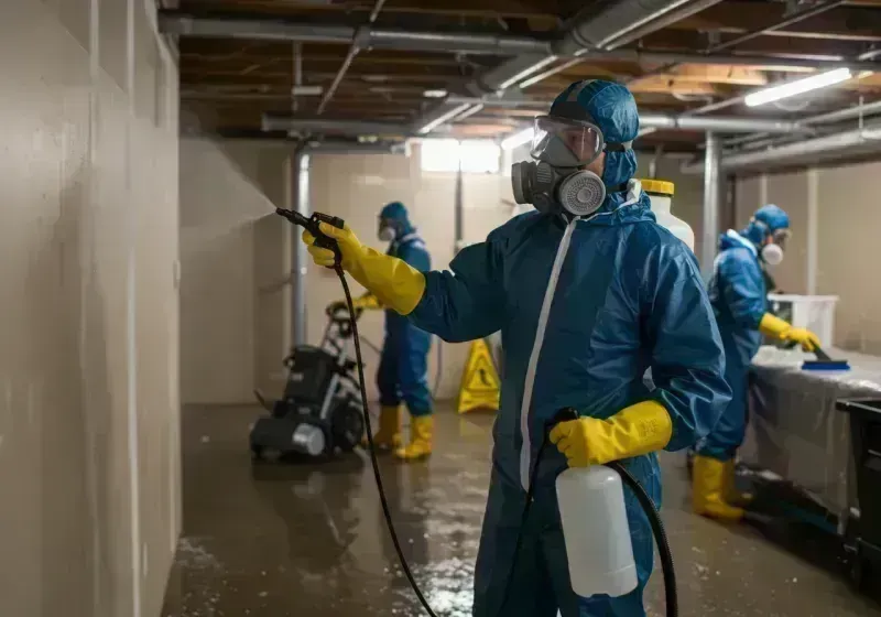 Basement Sanitization and Antimicrobial Treatment process in Stowe, PA